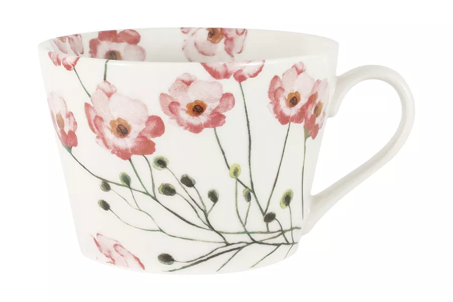 Кружка Лютики, фарфор белый 0,48л по цене 