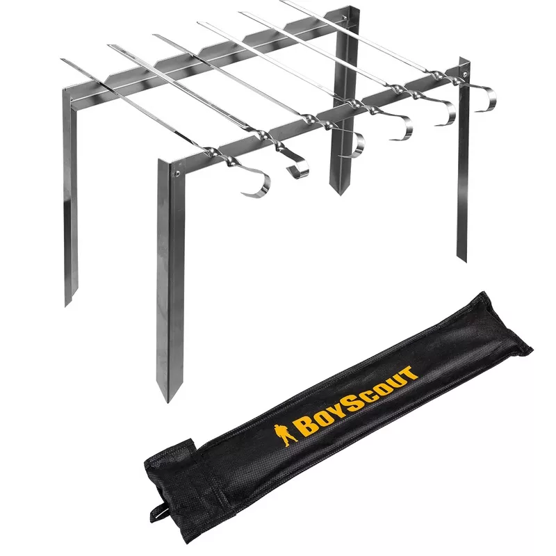 Мангал каркасный  сборный BOYSCOUT /10  "Таганок"  + 6 шампуров в чехле по цене 