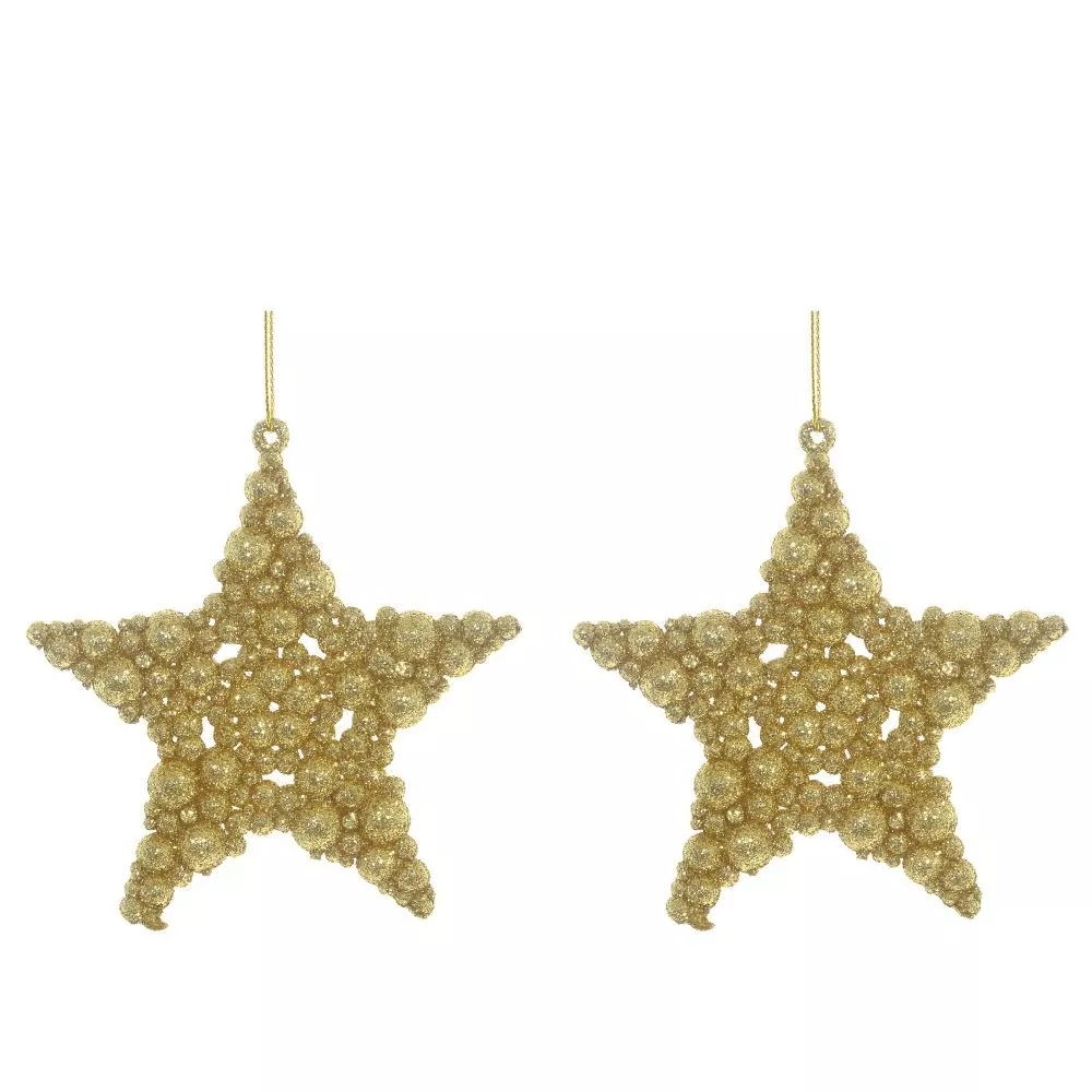 Украшение новогоднее Звезда, набор из 2х шт 10х1х10см по цене 