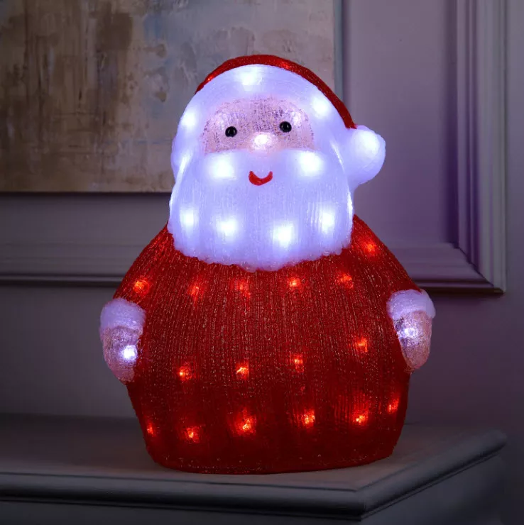 Фигура акрил Дед Мороз 40x60x47см 35 LED, белый арт.10485077 по цене 