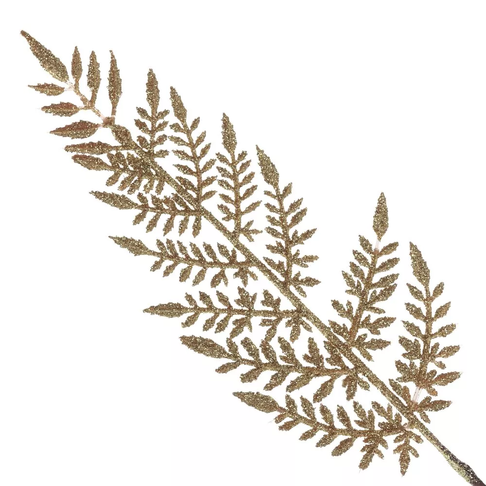Изделие декоративное Ветка Золотой папоротник 12х0,4х47см полимерные материалы, металл арт.791395 по цене 