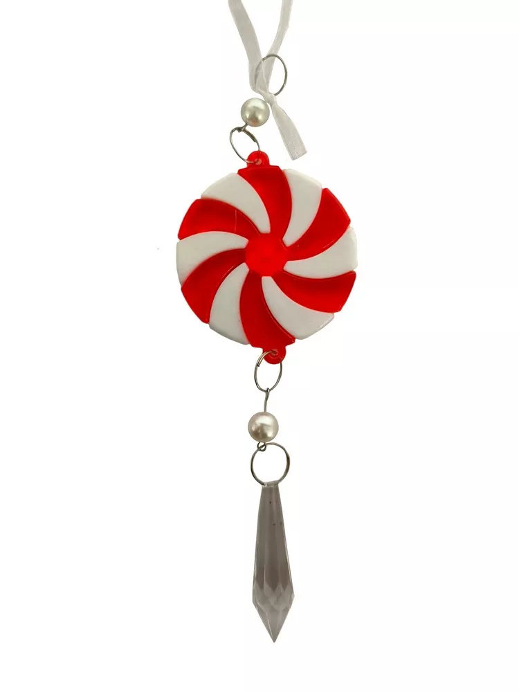 Изделие декоративное подвесное Леденец 6х0,5х15см полипропилен арт.91333 по цене 