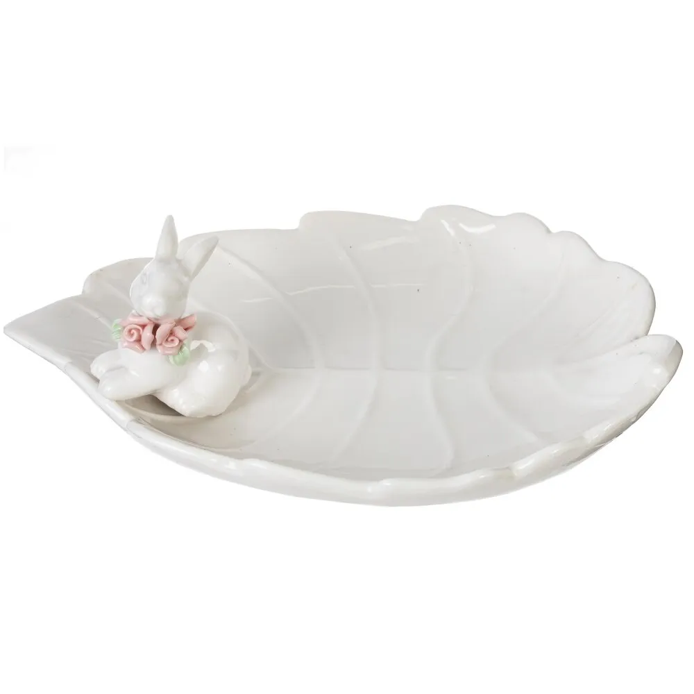 Блюдо Зайка 21,5х15,5х7,5см, фарфор арт.818365 по цене 