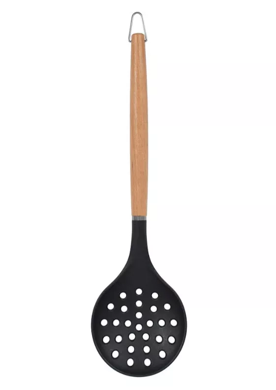 Шумовка Мармитон 33,5см нейлоновая, буковая ручка арт.17773 по цене 