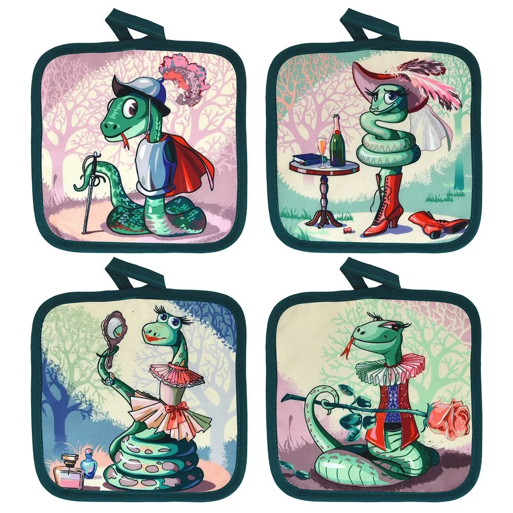 Прихватка-рукавица Тайны джунглей 17х27см 4в арт.HN88-497 по цене 