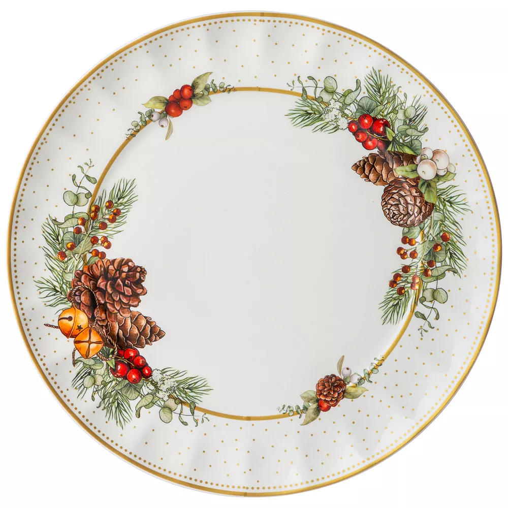 Тарелка закусочная Лефард Праздник фарфор 23см арт.54-602 по цене 