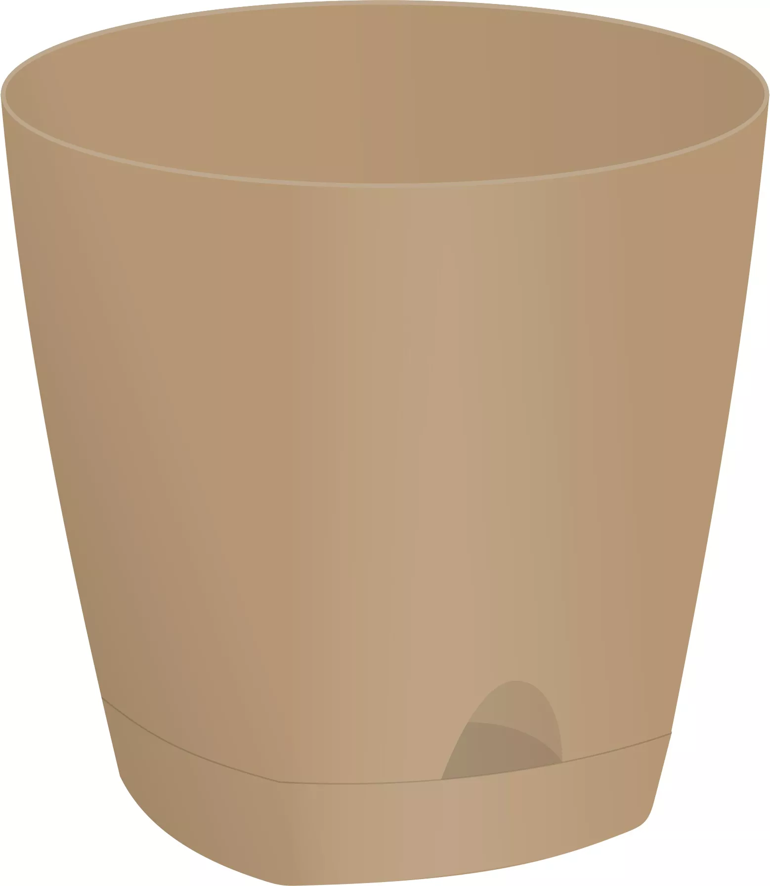 Горшок ИнГрин Амстердам с прикорневым поливом 11см 0,65л молочный шоколад по цене 