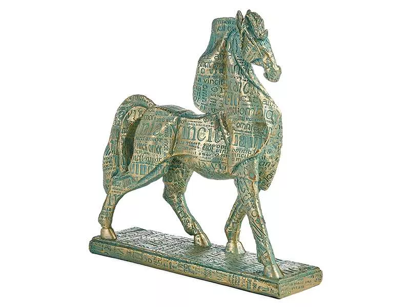 Фигурка декоративная Лошадь 22,8x7x23,2см, полистоун арт.146-2197 по цене 