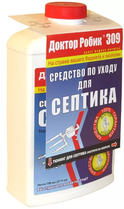 Очиститель Доктор Робик 309 септиков 798мл по цене 