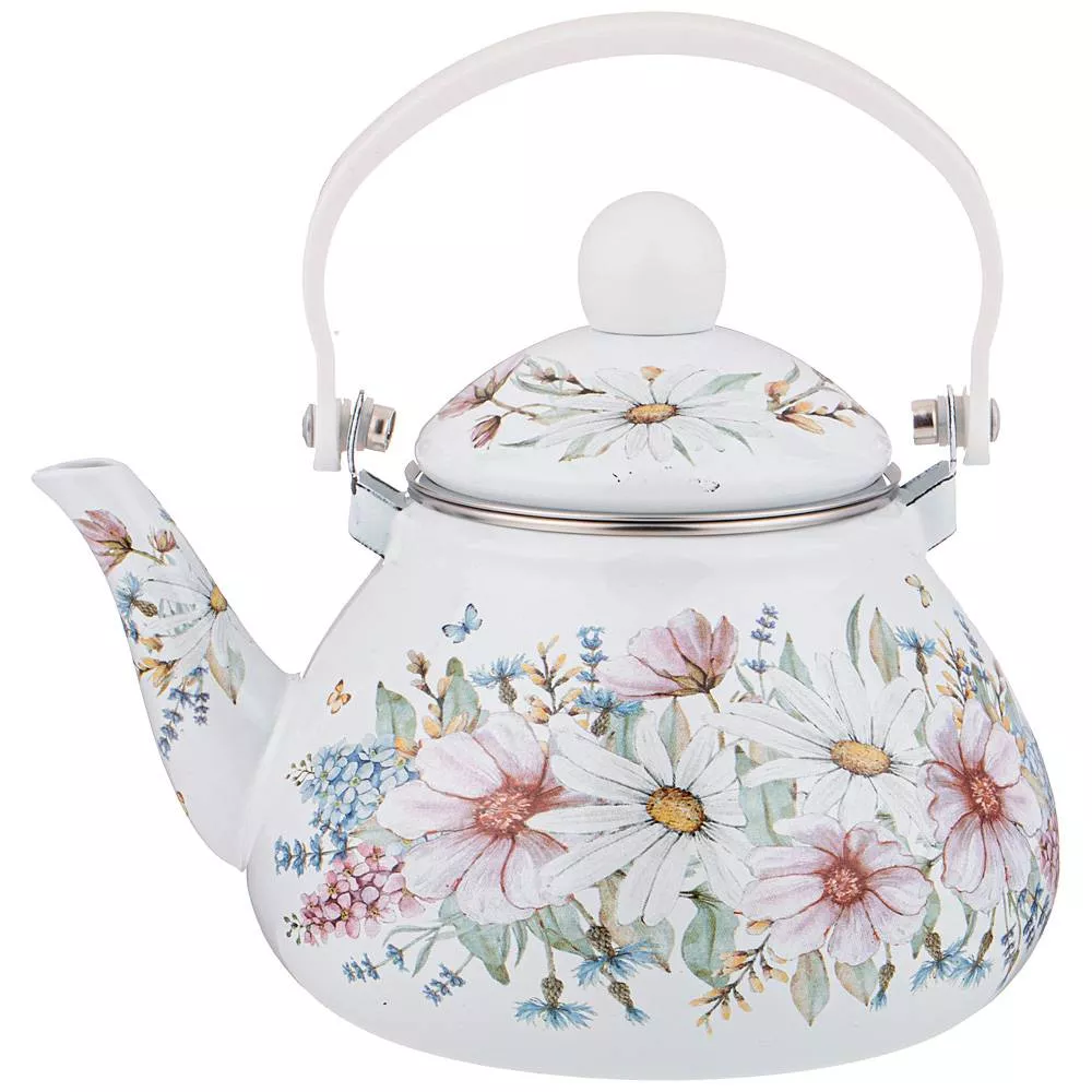 Чайник с фильтром Агнесс Дворцовый парк эмалированный из нжс 1,3л по цене 