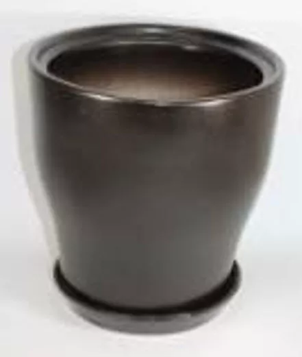 Горшок Крокус №2 16,5х11см 1,7л черный матовый, керамика арт.10005543 по цене 