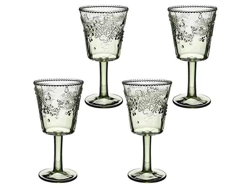 Набор бокалов Лефард Праздник 4шт 280мл зеленый, стекло арт.355-399 по цене 