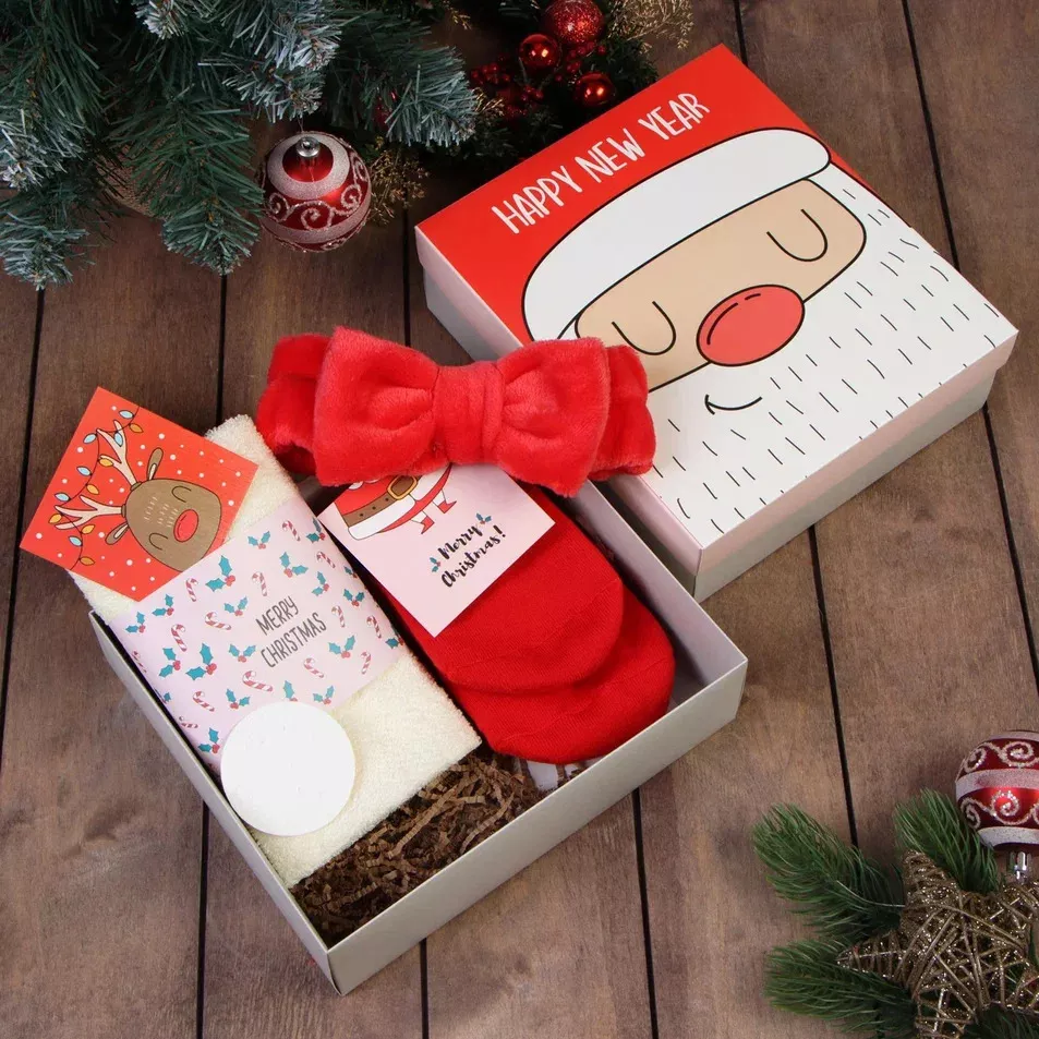 Набор новогодний Этель С Новым годом: полотенце 30х60см и аксессуары 3пр арт.7351391 по цене 