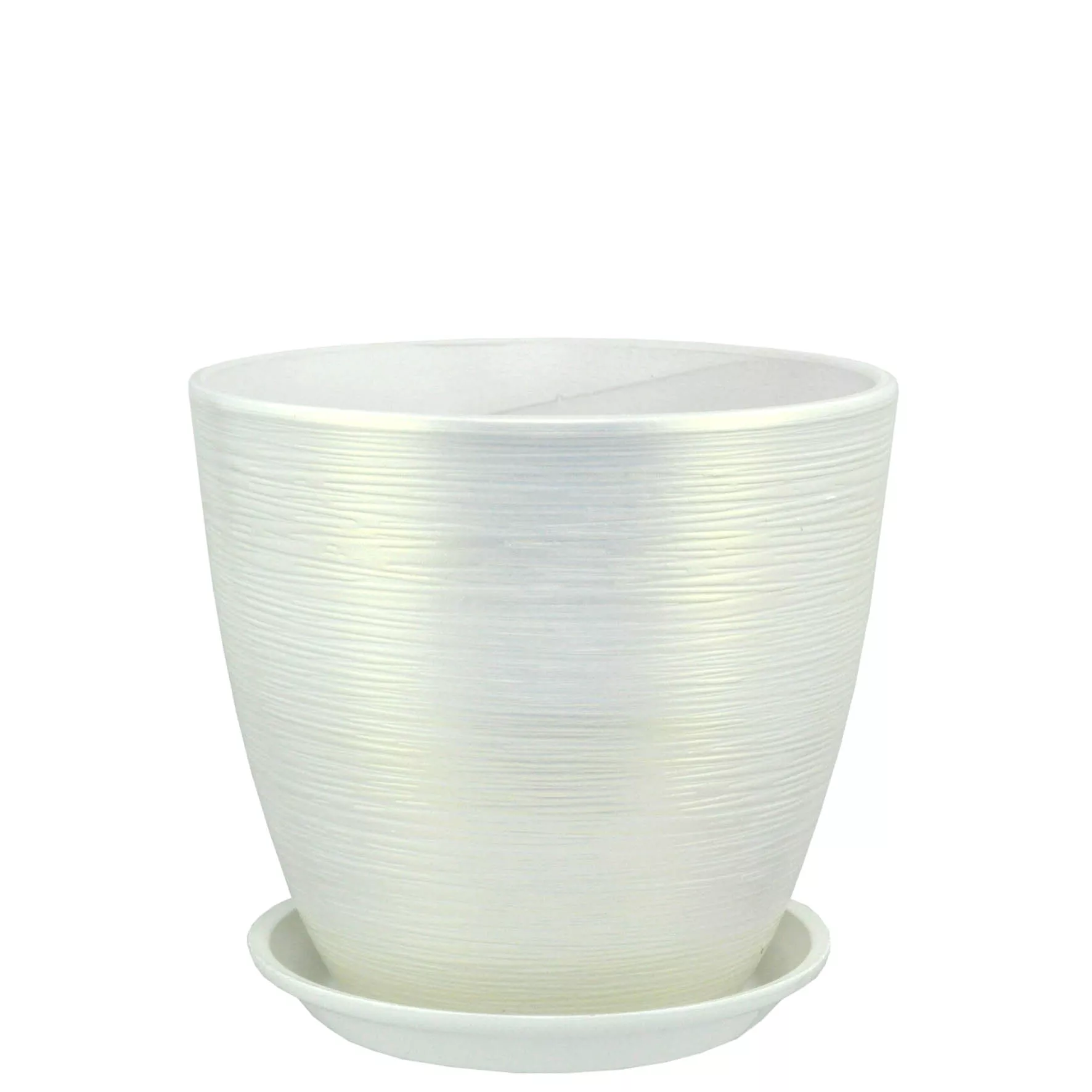Горшок бутон Перламутр 12см 0,9л керамика, белый арт.674503 по цене 