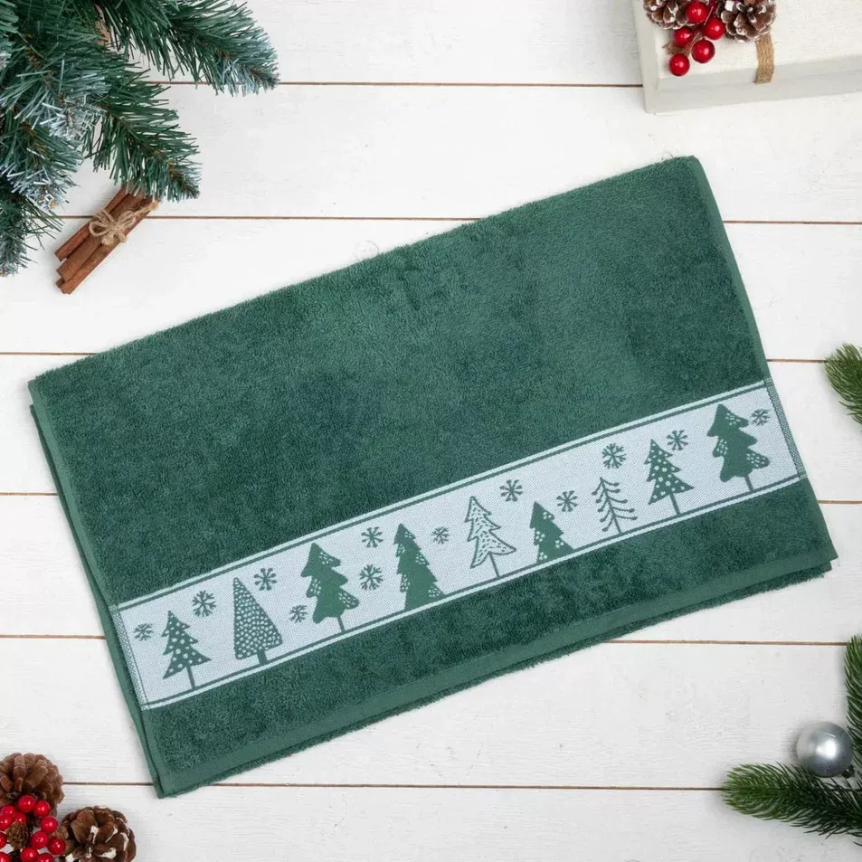 Полотенце махровое Елочки 50х90см, хлопок арт.6977354 по цене 