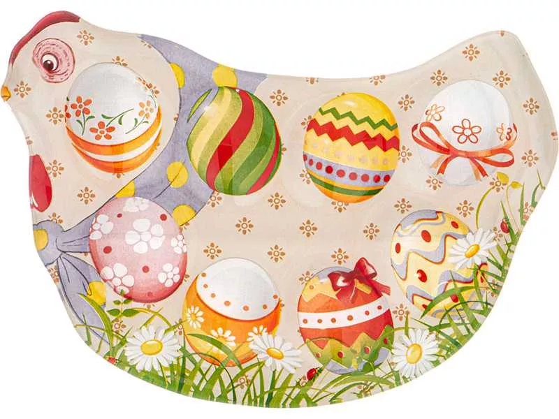 Блюдо для яиц Светлая пасха 25x18,5x2см, стекло арт.198-261 по цене 