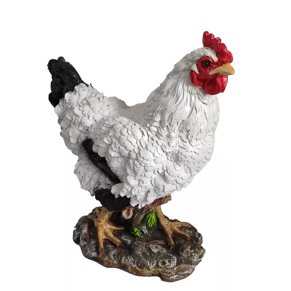 Фигура декоративная Курица белая 35см полистоун арт.718314/F038 по цене 