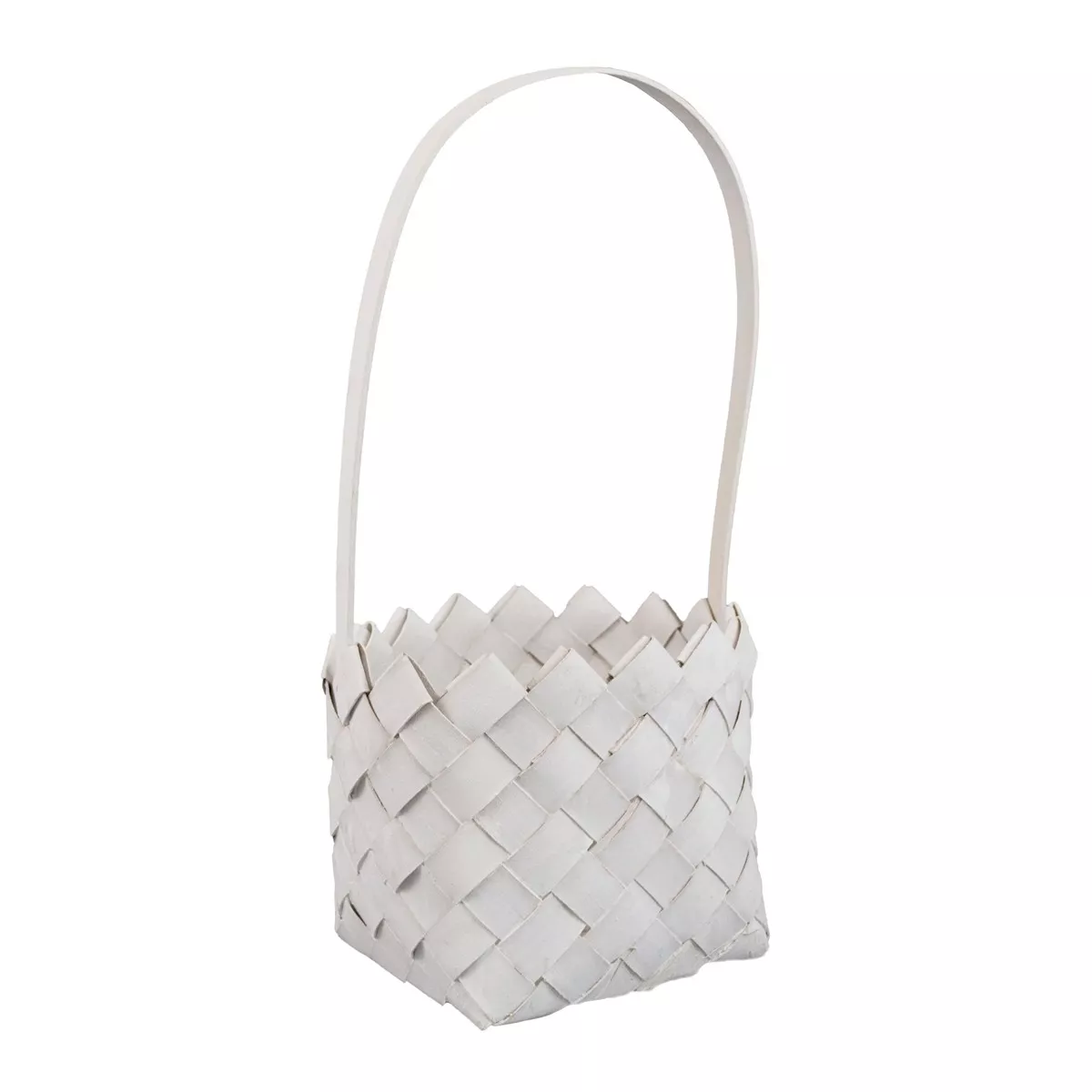 Корзина плетеная белый 16x34см по цене 