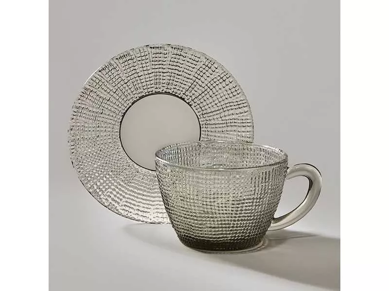 Пара чайная Темпо 350мл серый, стекло арт.355-379 по цене 