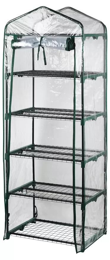 Теплица напольная 5ярусов 1.93×0.69×0.49м со светом Green Apple GA-House-5 Б0063857 по цене 