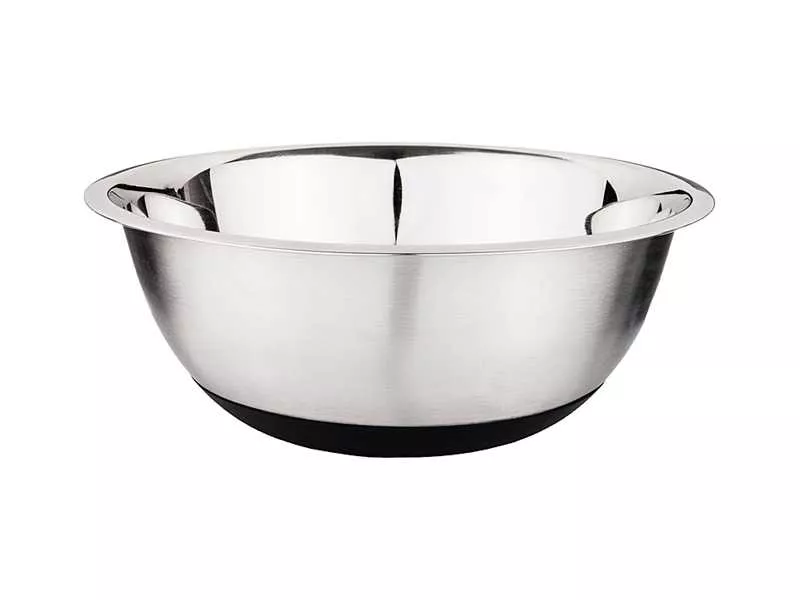 Миска Агнесс глубокая противоскольз. дно 1,35л 20см нержав.сталь черный арт.880-104 по цене 
