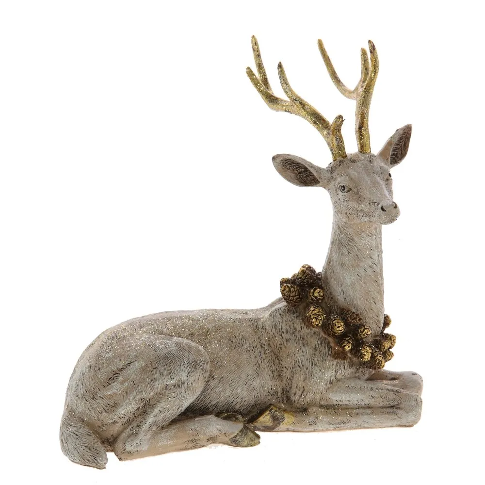 Фигурка декоративная Олень 21,5х15х20см арт.813620 по цене 