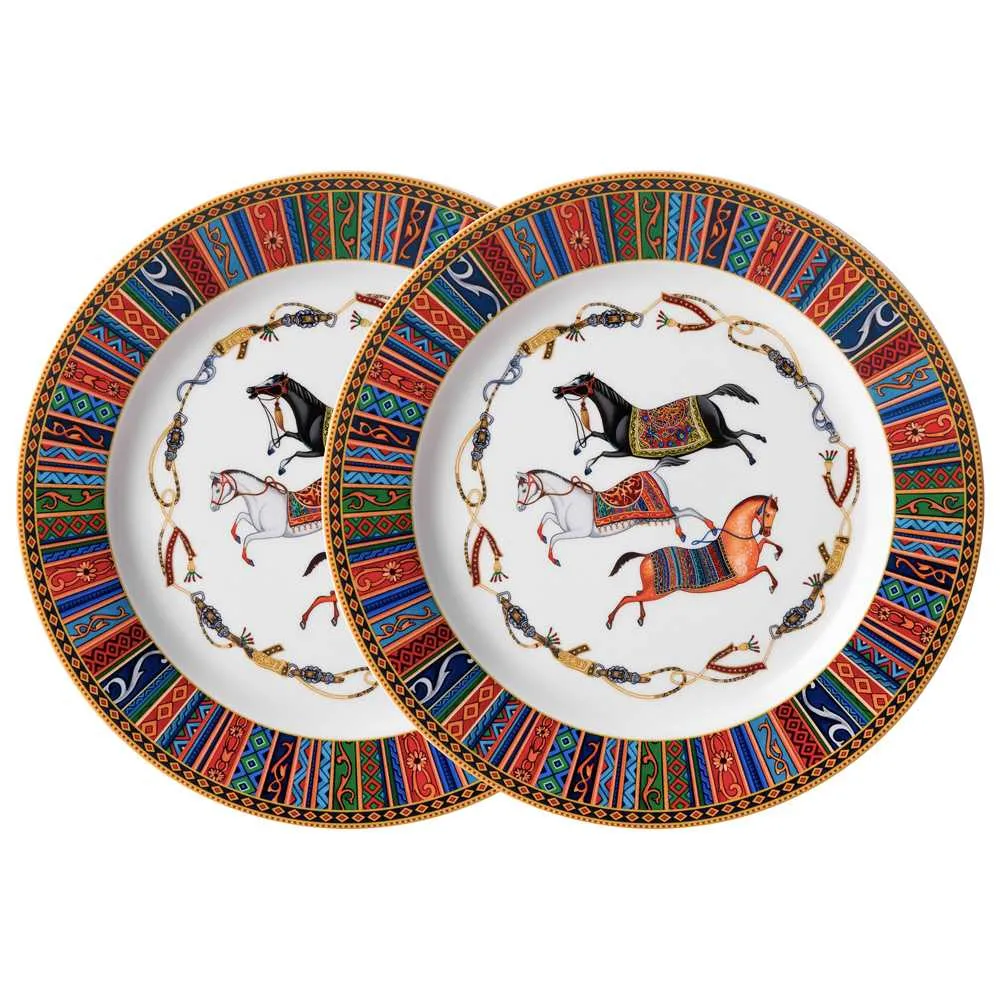 Набор тарелок закусочных Лефард Пассаж 2шт 22,5см, фарфор арт.760-861 по цене 