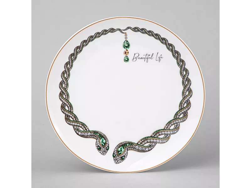 Тарелка закусочная Лефард Прекрасная жизнь Змея 20,5см, фарфор арт.590-608 по цене 