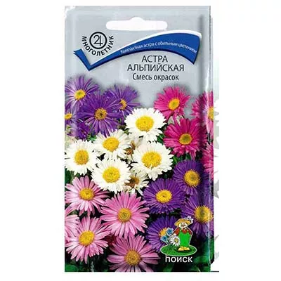 Семена Астра альпийская Смесь окрасок,0,3г Поиск 