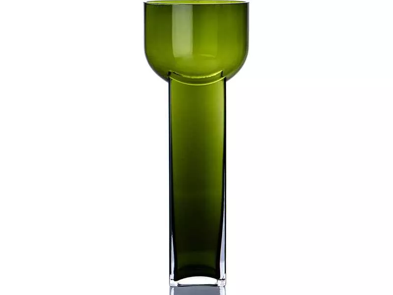 Ваза Бронко Модерн оливковый 13х13х35см, стекло арт.694-057 по цене 