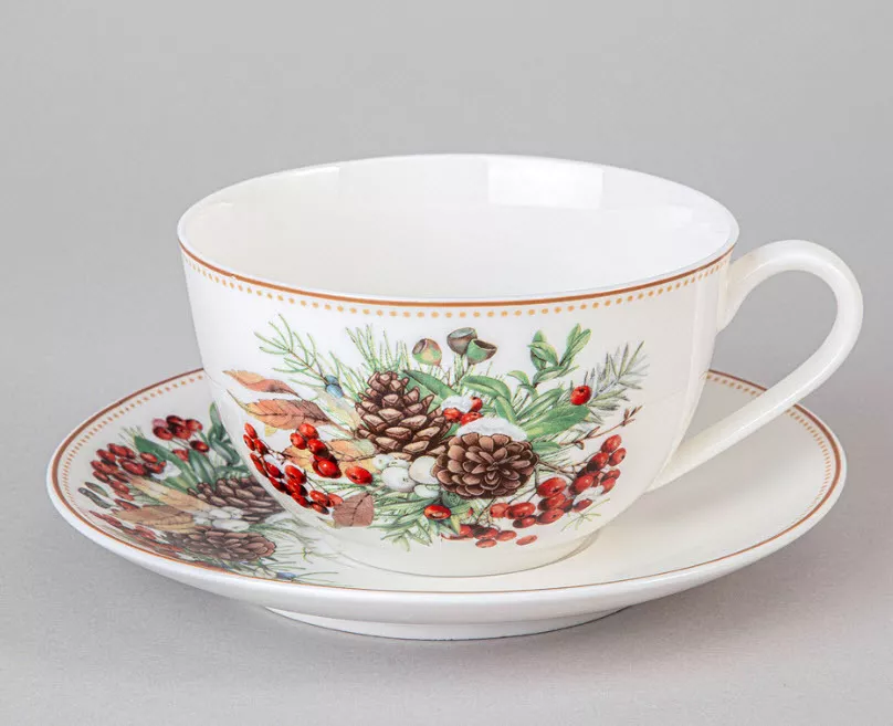 Пара чайная Лефард Морозко 300мл, фарфор арт.85-2060 по цене 