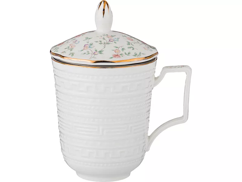 Кружка Лефард Фабьен 400мл с крышкой и ситом, фарфор арт.760-639 по цене 