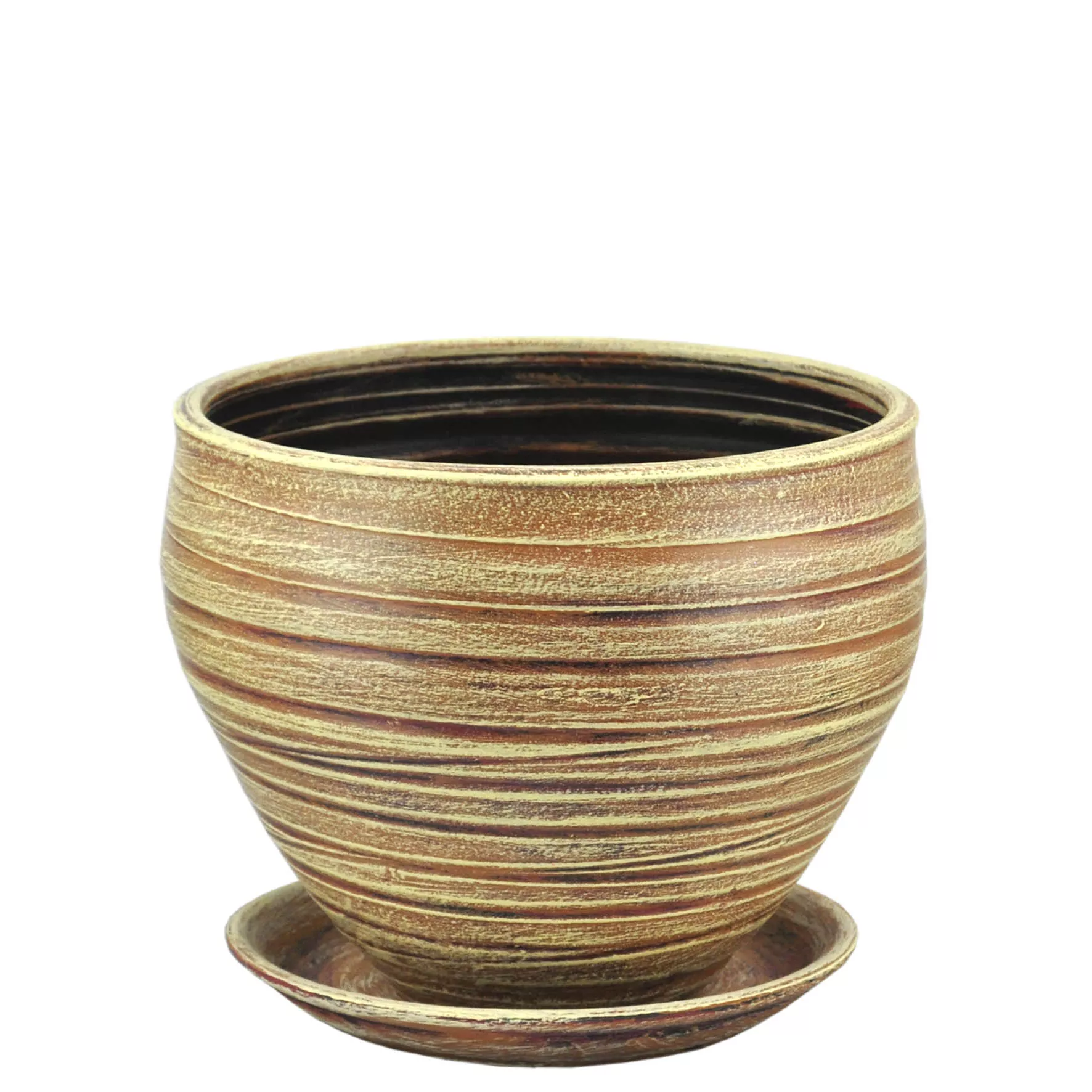 Горшок классика Модерн 15см 2л керамика, бежевый арт.667147 по цене 