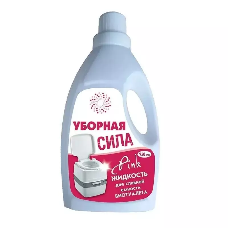 Жидкость "Уборная сила" Пинк для верхнего бачка био туалетов 950мл по цене 