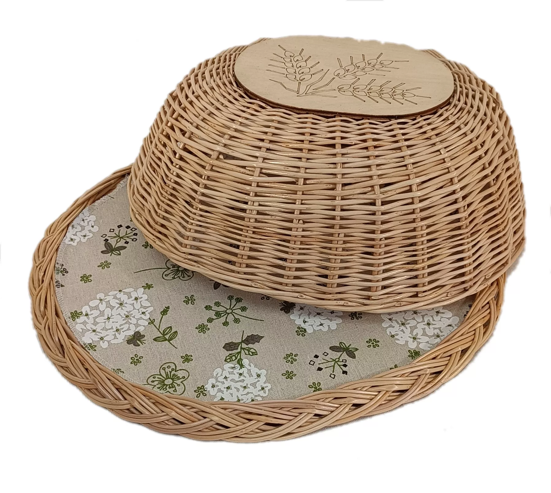 Хлебница  плетеная с салфеткой Колосок 36x32см арт.ИНП28/с по цене 