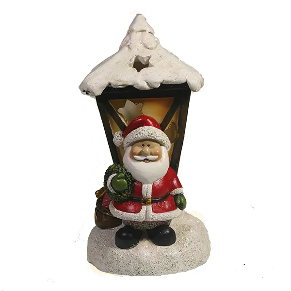 Фигурка декоративная с подсветкой Дед Мороз фонарь 9.5х10х19.5см по цене 
