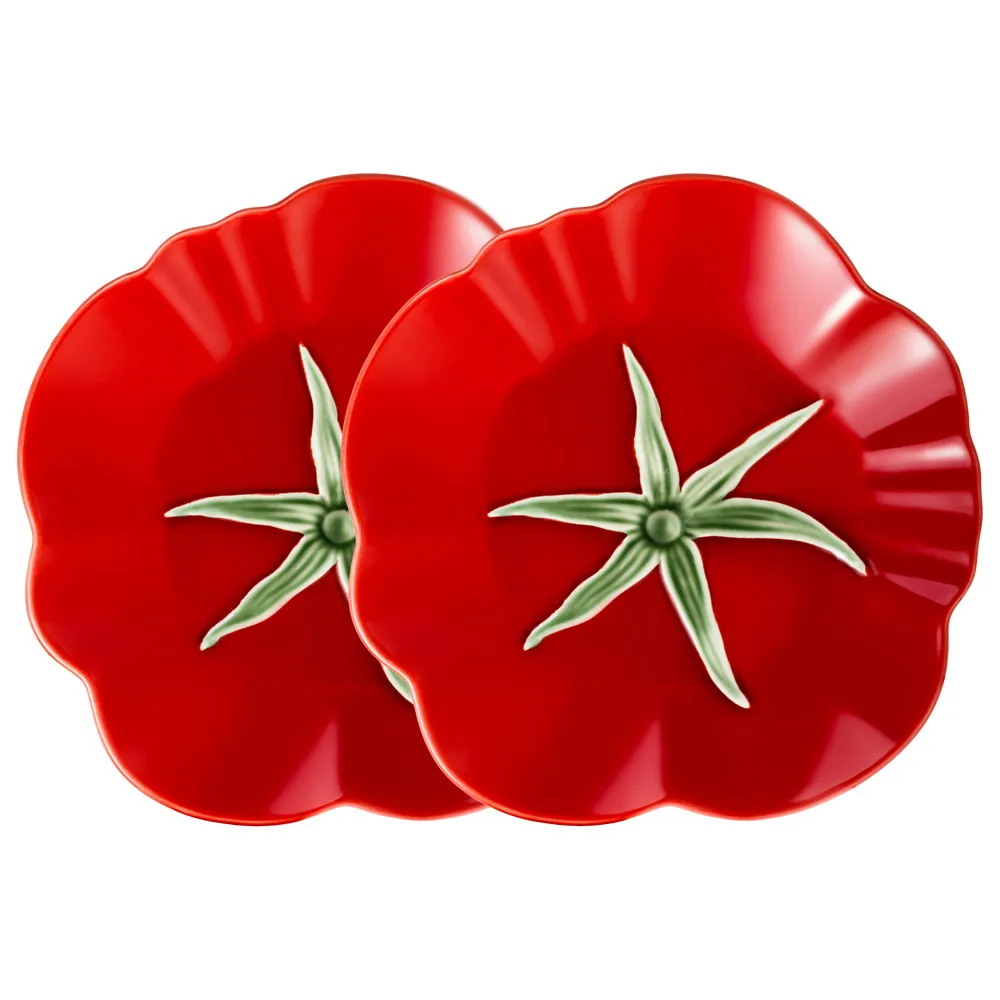 Набор тарелок закусочных Лефард Томат 21см 2шт, керамика арт.536-296 по цене 