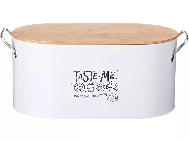 Хлебница Агнесс Современный стиль 38х19х15,5см сталь, бамбук арт.790-372 по цене 