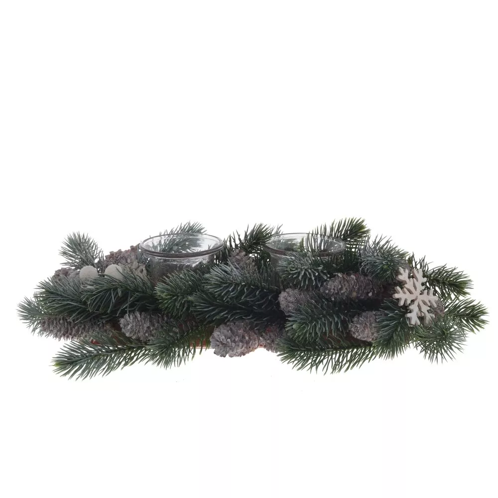 Подсвечник Новогодняя композиция 34х16х8см арт.808827 по цене 