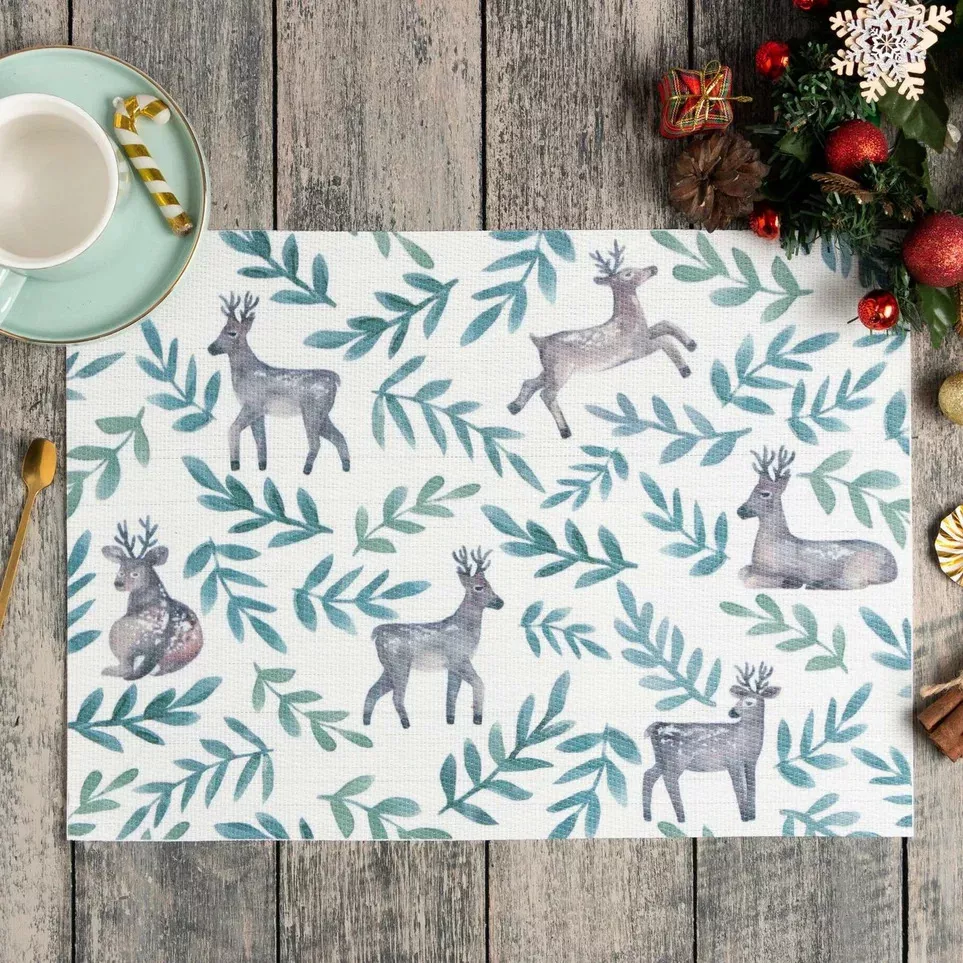 Салфетка сервировочная Доляна Олени ПВХ 40х29см арт.6851491 по цене 