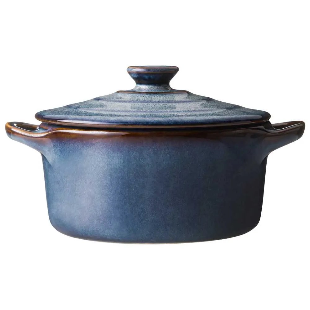 Горшочек для запекания Реактивный синий 600мл, керамика арт.780-149 по цене 