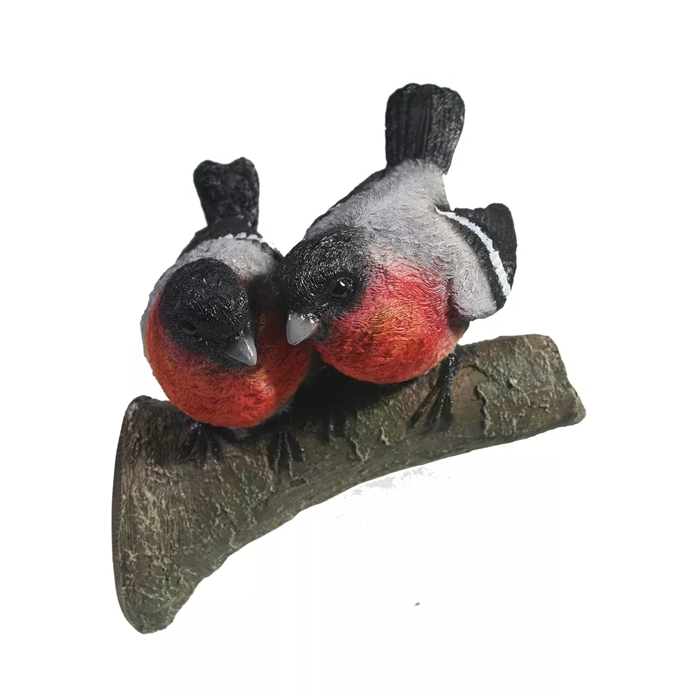 Фигура садовая навесная Снегири на ветке 16,5х8,5х12,5см, полистоун арт.713152/F535 по цене 