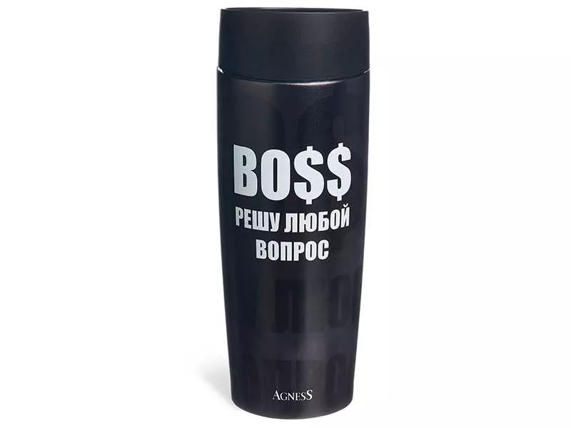 Термокружка Агнесс Босс 360мл, сталь/пластик арт.709-119 по цене 