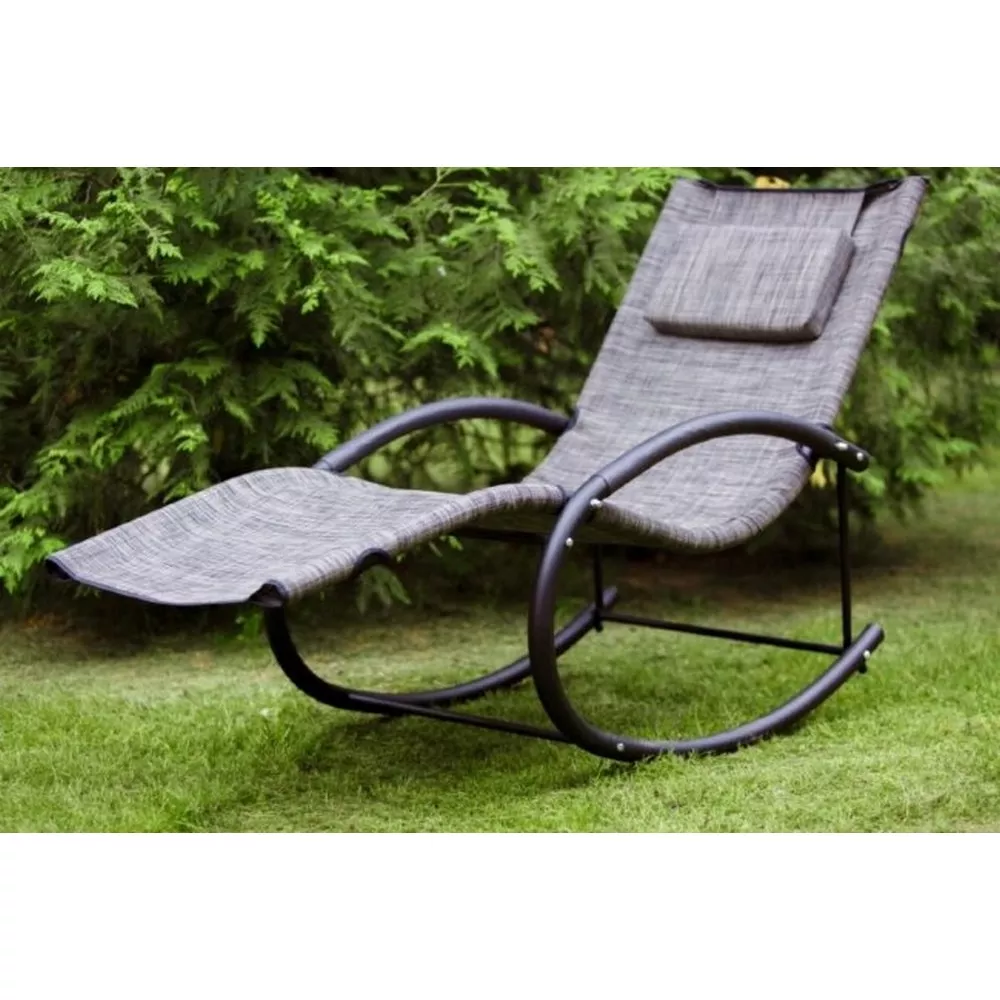 Лежак-качалка с1214 металл/текстилен длина - 159, ширина - 69, высота - 104,5см по цене 