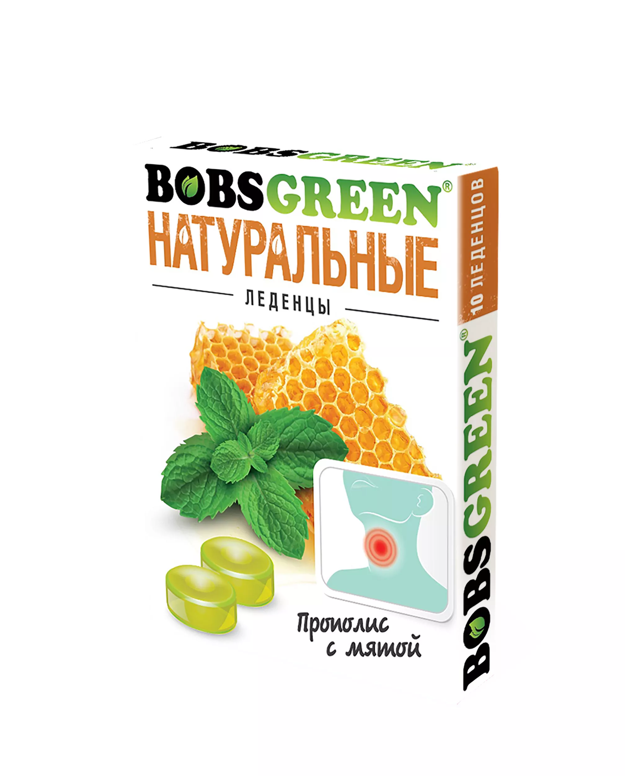 Леденцы Бобсгрин прополис с мятой по цене 
