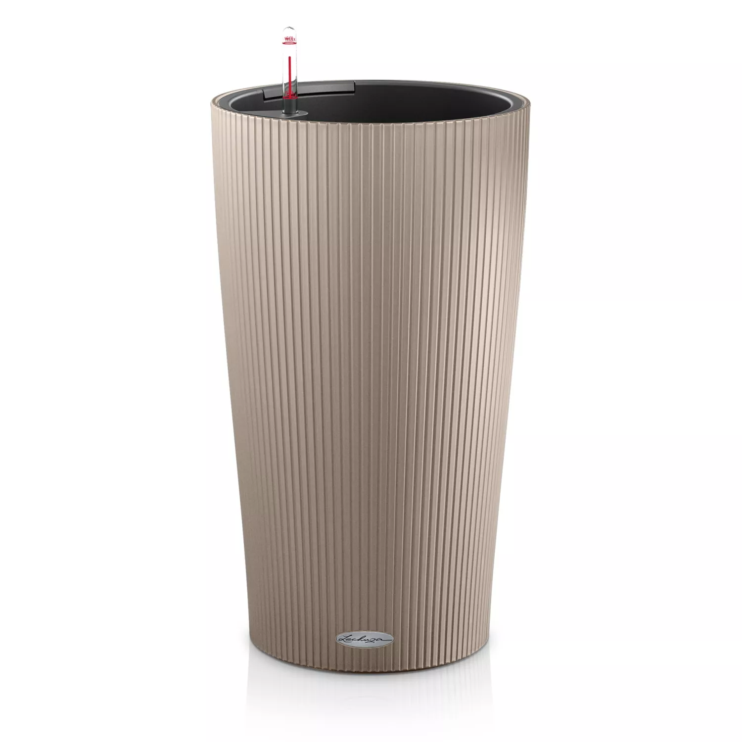 Кашпо с автополивом Лечуза Цилиндро Колор 23см песочно-коричневый, пластик арт.13948 по цене 
