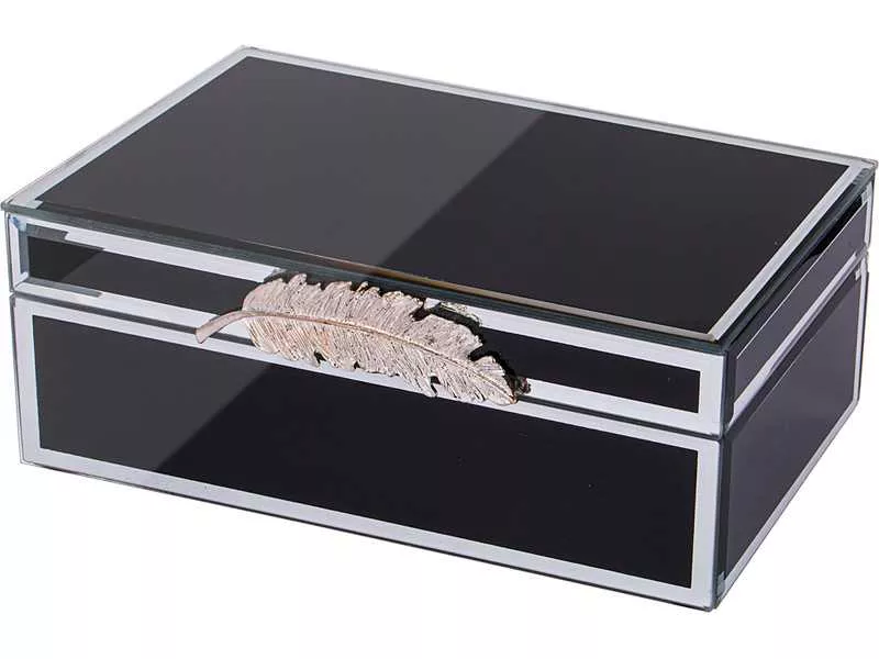 Шкатулка Лефард Перо 21х14х8,5см мдф, стекло арт.453-161 по цене 