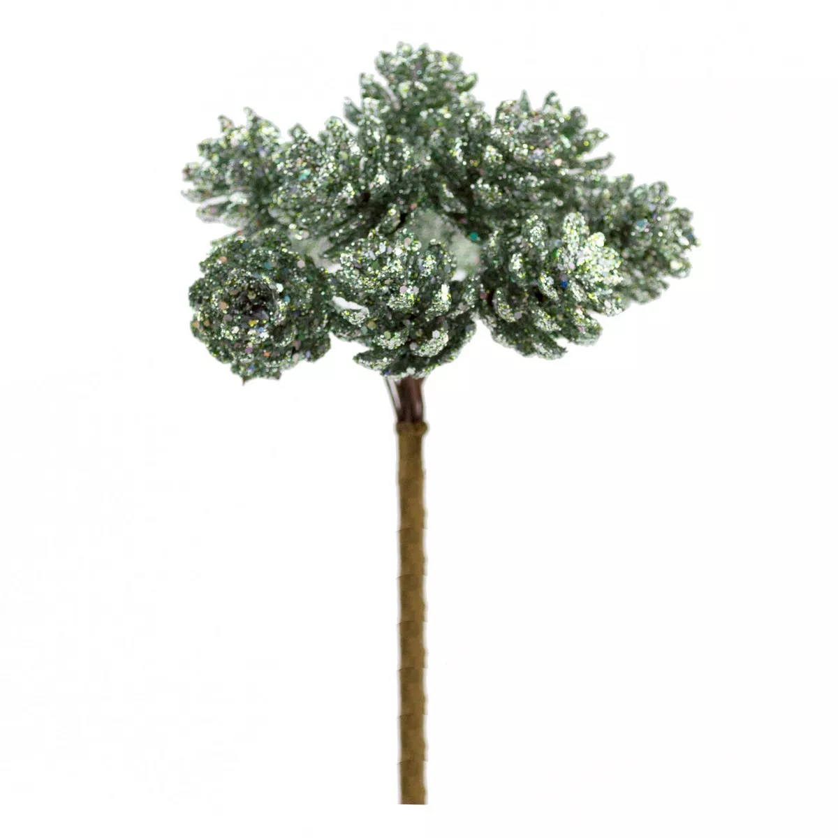 Набор шишек с глиттером на вставках 12шт зеленый арт.к000026309 по цене 