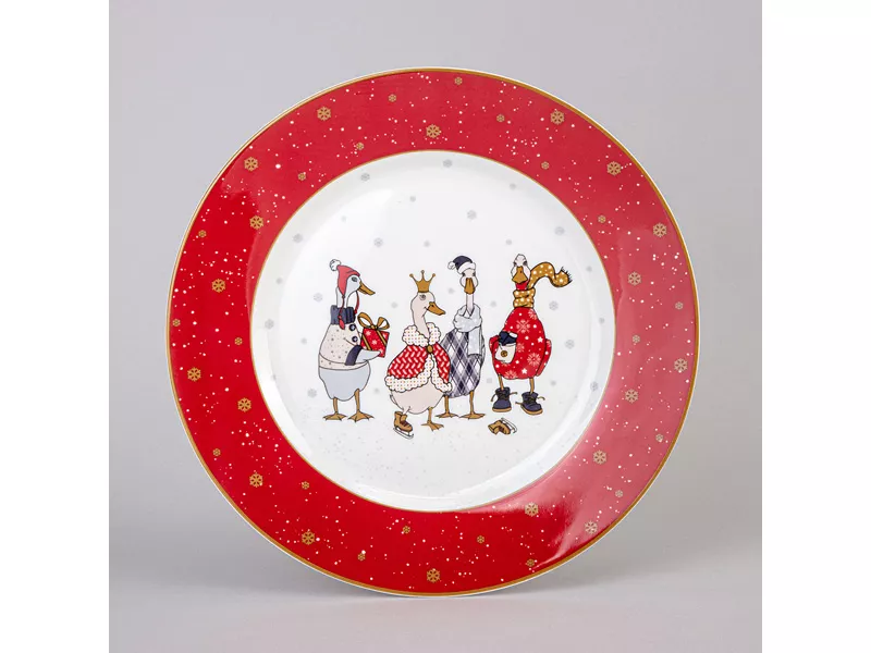 Тарелка обеденная Лефард Семейное Рождество 25см, фарфор арт.425-118 по цене 