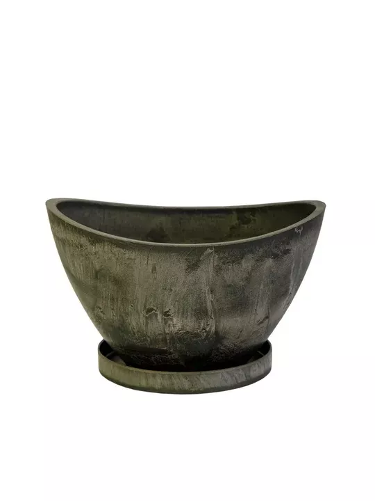 Горшок для растений ГринШип Чаша серый 41х30х23см, пластик, арт.H-09YB41-1 по цене 